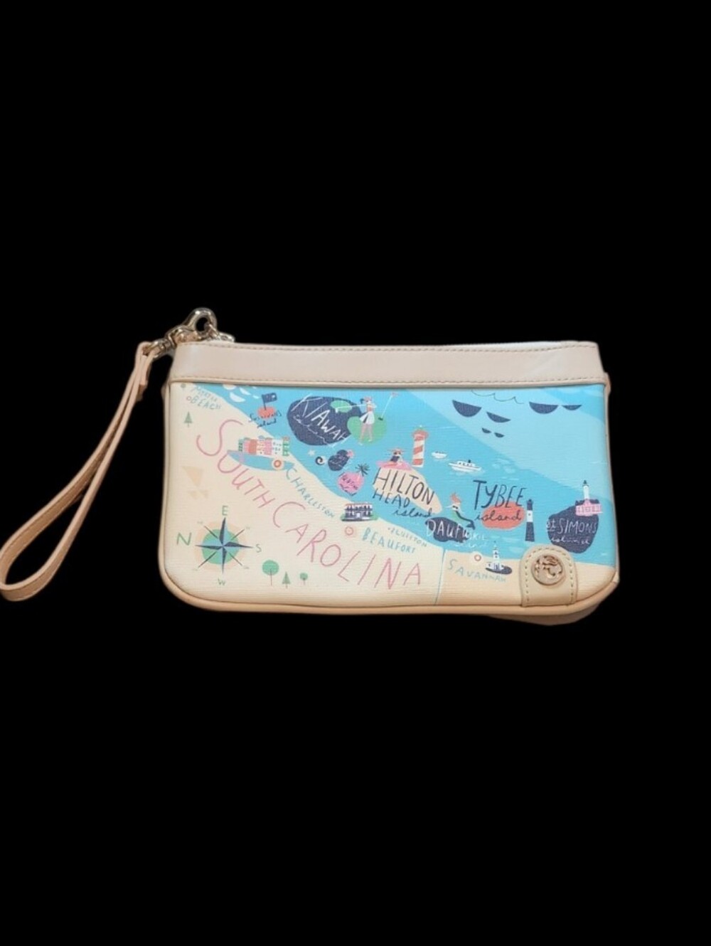 Spartina 449 Sea Islands Scout South Carolina Map Wristlet